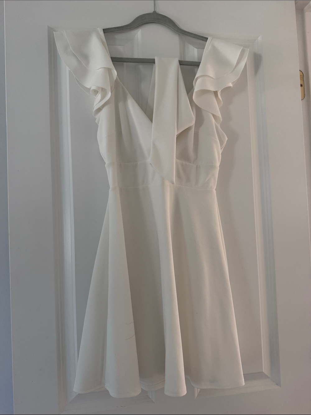Women white grad dress
